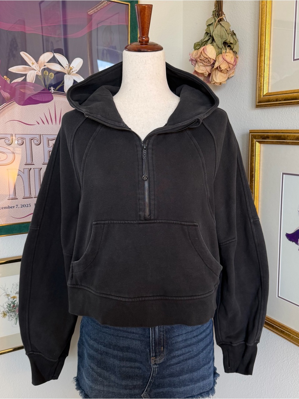 Lululemon Scuba Oversized Half-Zip Hoodie Black Size XS / Small